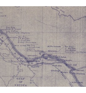 Map of Costa Rica. Carretera Interamericana