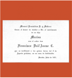 Invitación a Boda 1931