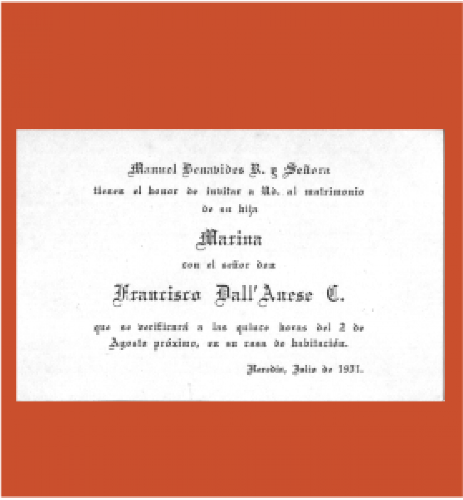 Invitación a Boda 1931