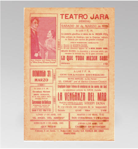 Teatro Jara Programa de películas, marzo 1935