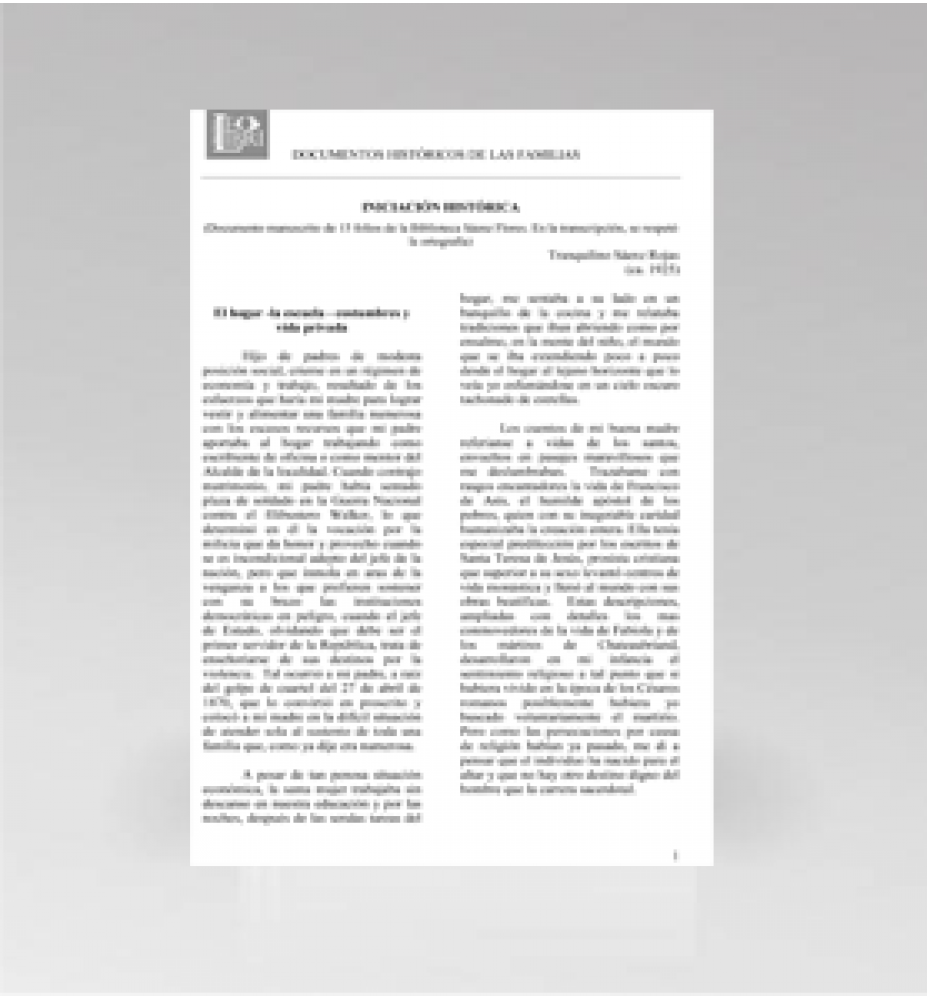 6 Iniciación Histórica Familia Sáenz Rojas